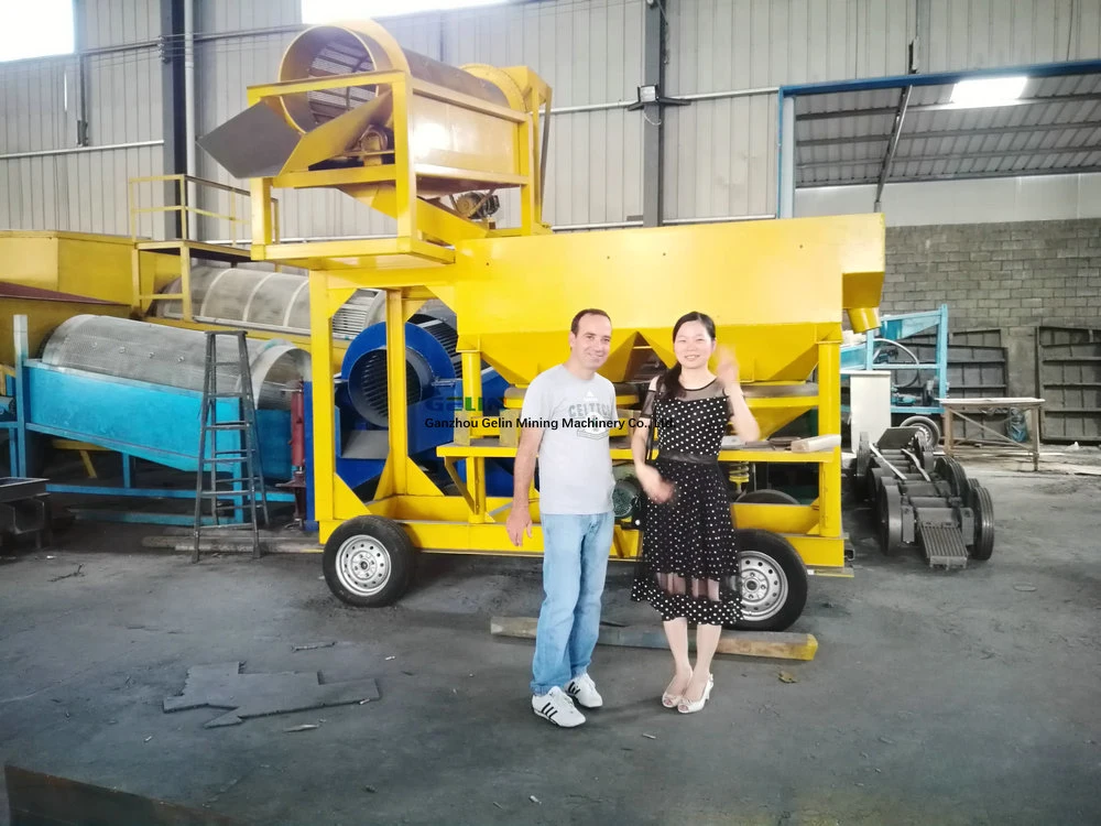 Alluvial Gravel Sand Gold Mining Equipment with Trommel and Jig